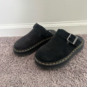 Dr. Martens Zebzag Suede Slingback Platform Mules